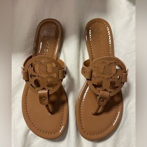 Tory Burch Brown Logo Sandals